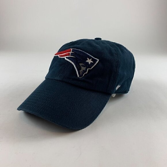 New England Patriots NFL Navy Blue 47 Brand Relaxed Fit Adjustable Hat - Picture 1 of 5